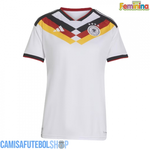 Camisa de time de futebol Alemanha Replicas 1º Equipamento Feminina Mundo 2026 Manga Curta